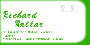 richard mallar business card