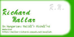 richard mallar business card